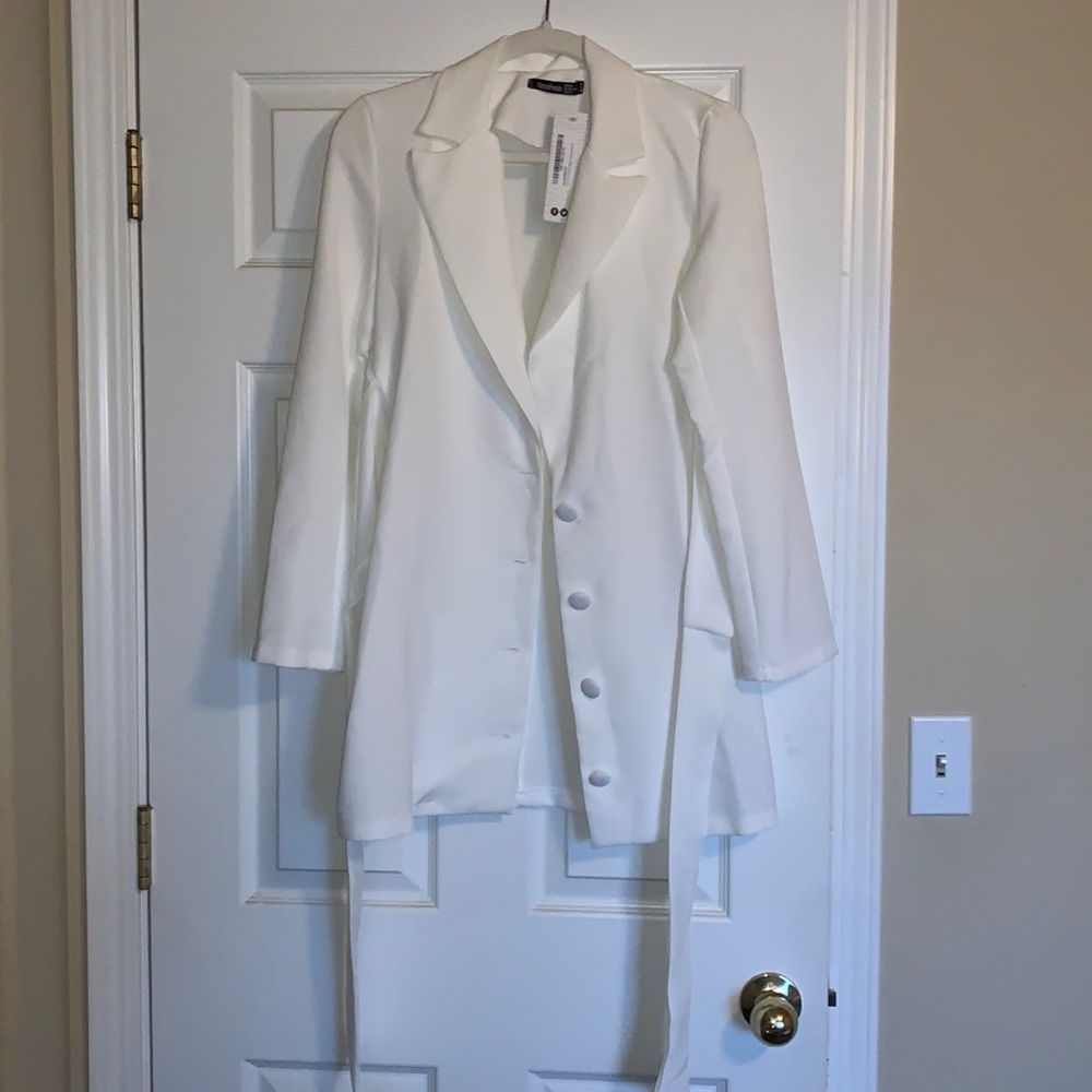 White blazer dress
